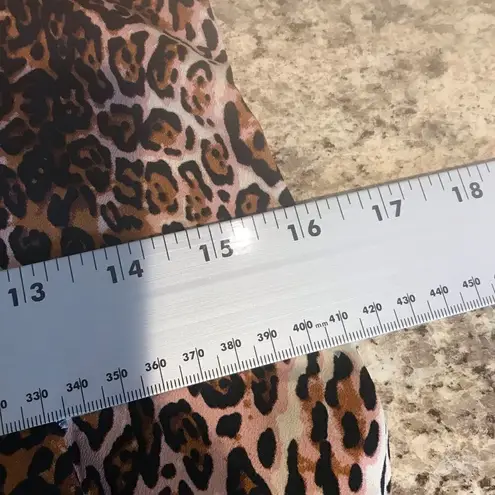 America and Beyond Cheetah Print Swimsuit Cover Up Medium Black