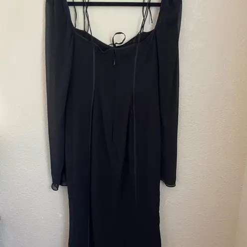 House Of CB  Dress OPHELIA BLACK CUTOUT MIDI DRESS size Medium NWOT