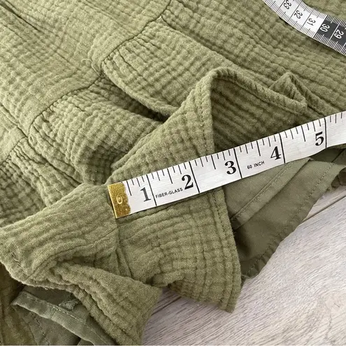 Kourt Summer Shorts cotton gauze womens Green (medium) casual summer vacation