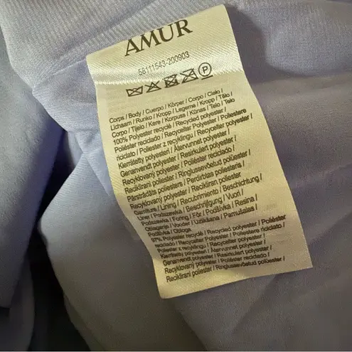 AMUR Laine Tiered Gown Strapless Painted Scaevola Women’s Sz 2 Blue