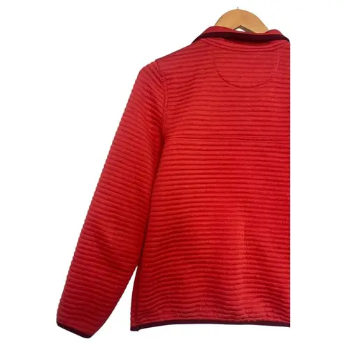 LL Bean Top Womens Extra Small Petite Red Airlight Knit Pullover Snap Outdoor Size undefined
