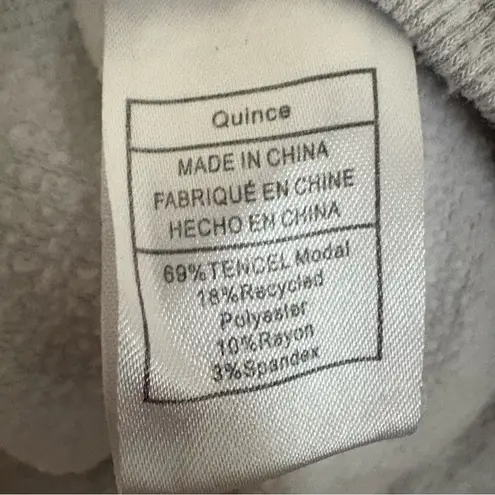 Quince SuperSoft Fleece Pullover Hoodie Heather Grey Size S