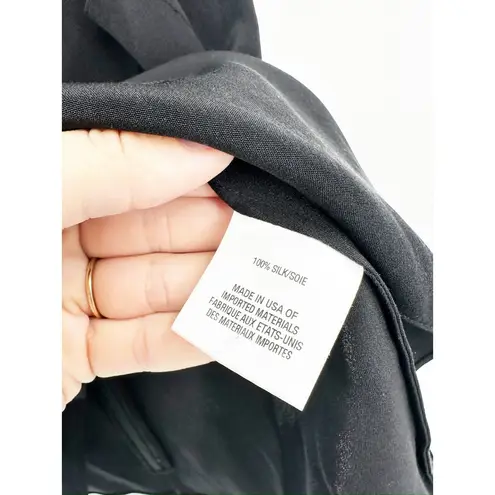 Cushnie Black Sleeveless Silk Top With Draped Bow Detail Size 4