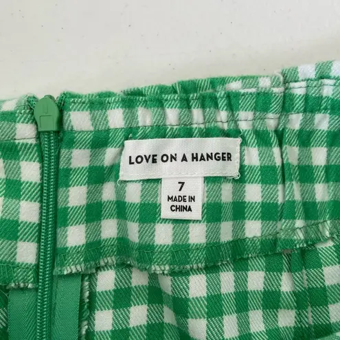 love on a hanger NWOT |  women’s gingham plaid miniskirt — size 7