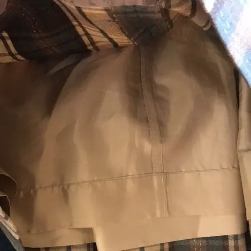 Vtg tica ladies plaid checkered modest wool skirt size 8