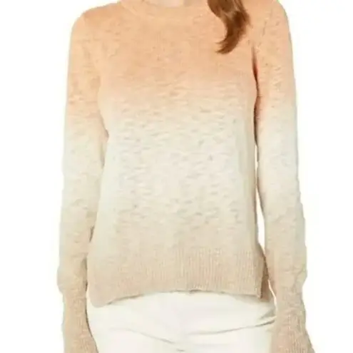 NWT Faherty Muir Sunset Dip Dye Crewneck Knit Sweater Small Organic Cotton Tan