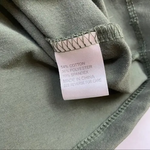 Sahalie Printed Trim Scoop Neckline Dress Green Size M