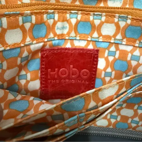 HOBO The Original Gray Leather Zip Around Bifold Wallet