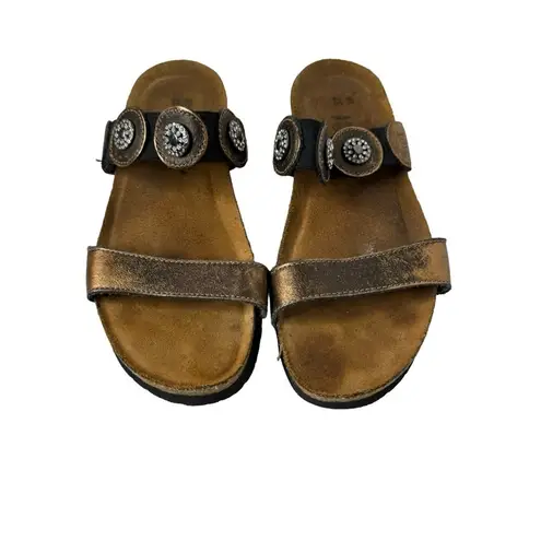 Naot Marissa Slides Burnt Copper Leather 37 6 Brown