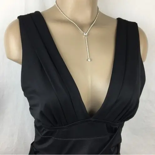 NIKIBIKI Black Slinky Body Con Bandage Sleeveless Mini Dress L