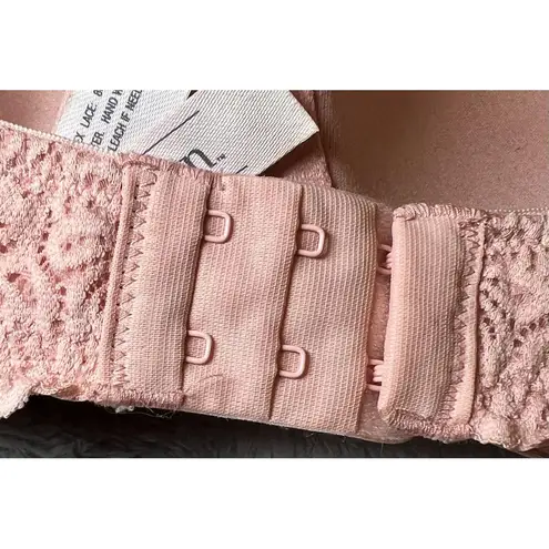 Auden Bra Womens 36B Peach/Pink The Daydream Padded Lace Adjustable Straps Pink Size undefined
