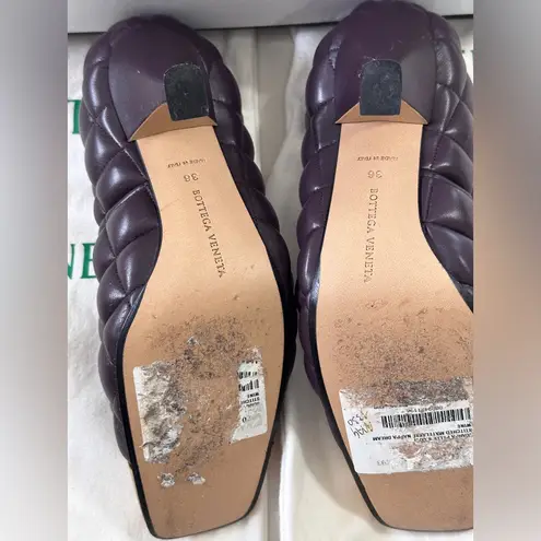 Bottega Veneta Plum Quilted Pattern Leather Pumps Heels Size 36 Shoes $1200