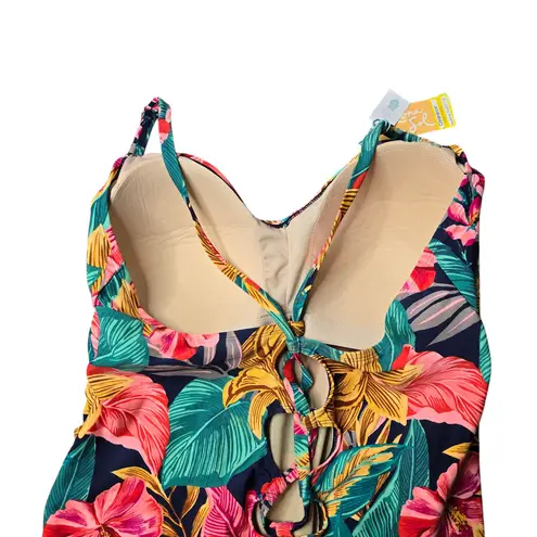 Kona Sol  One-Piece Floral Swimsuit Size: 22W
