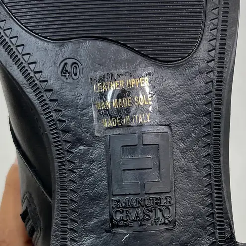 Emanuele Crasto Buckle Leather Moto Boots