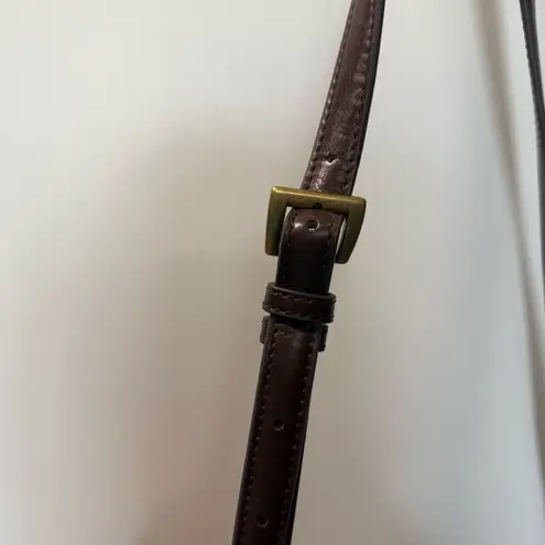 Tignanello Orange Leather Flap Front Saddle Bag Crossbody Accordion Style Purse