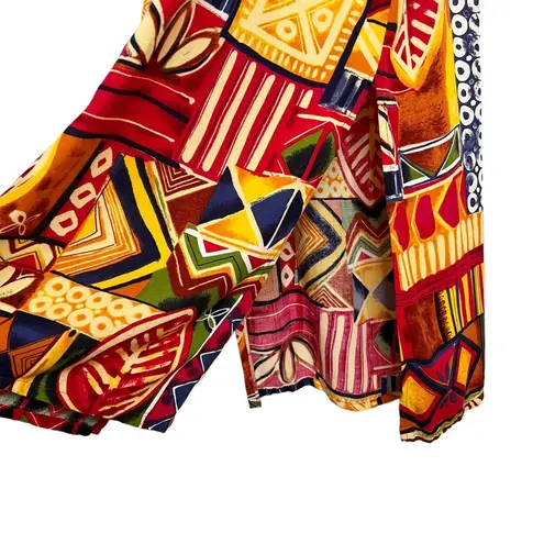 Jane Ashley Vintage Bold Colorful Tribal Printed Sleeveless Maxi Dress