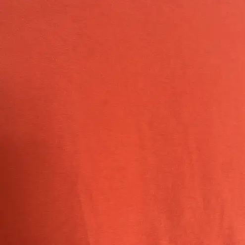 Flax 100% Cotton Casual Long Sleeve Coral Red Orange Shirt