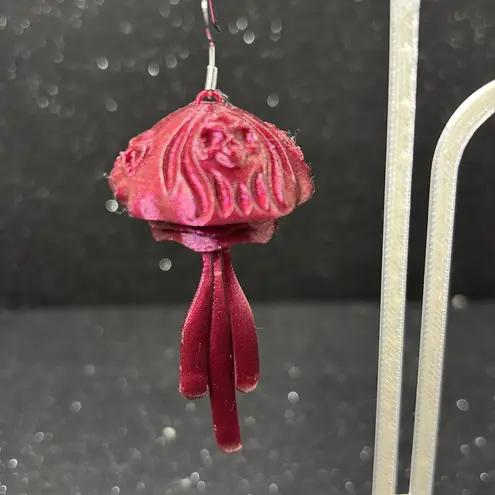 Pink Color Shift Jellyfish With Skulls Earrings
