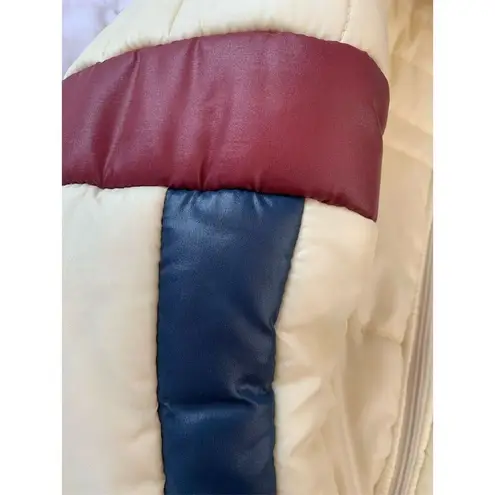 Source Unknown Vintage Guess King Ski Jacket Small Ivory Burgundy Navy Accents