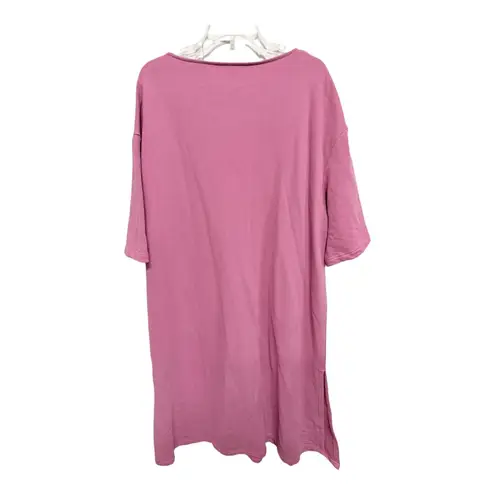 Nap Loungewear Oversized Caftan Dress Pockets Pink One Size Sleep Nightgown Size L