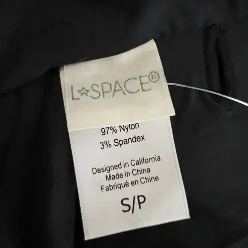 NEW L*Space Vera Crossover Strap Bathing Suit Bikini Top Solid Black Small