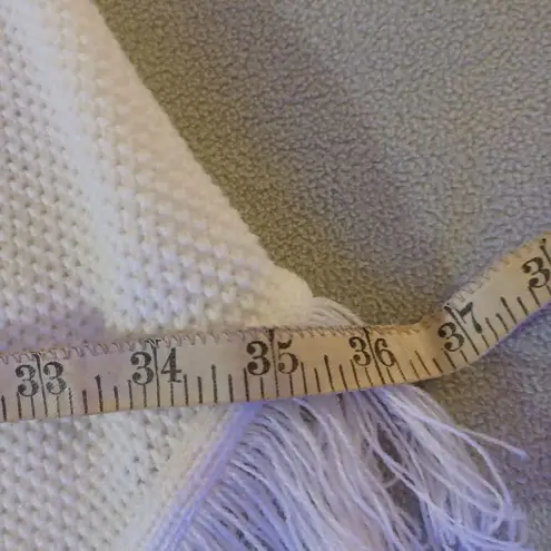 Notations Petite Wrap Pancho with fringe and decoration