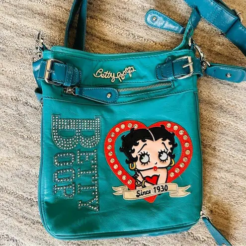 Betty Boop Rhinestone Accents Crossbody Bag