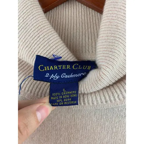 Charter Club Women's Pink Cashmere Sweater Size L
