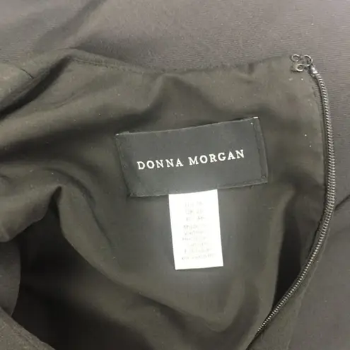 Donna Morgan Ladies Size 16 Black Dress With Ruffle