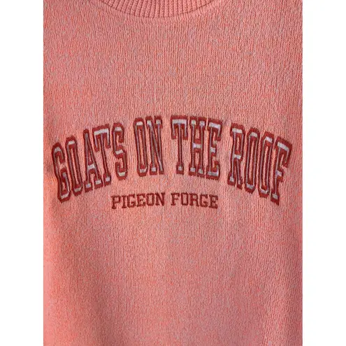 Ragwear USA Goats on the Roof Pigeon Forge Crewneck Sweatshirt Coral XL Orange