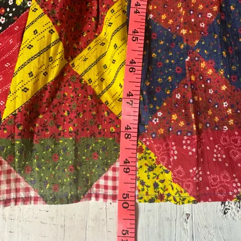 Doen Nicoletta Patchwork Print Organic Cotton Midi Dress Size XS