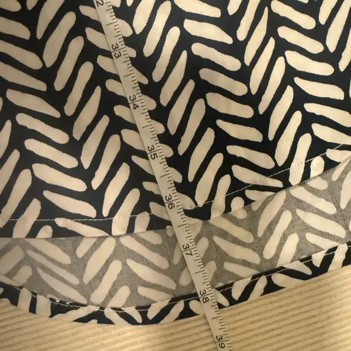 Hatley Black White Cotton Tunic Dress Coverup L Large Boho Print 3/4 Sleeve