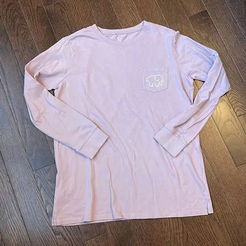 Ivory Ella  Long Sleeve T-shirt. Size Large. Pink/Mauve