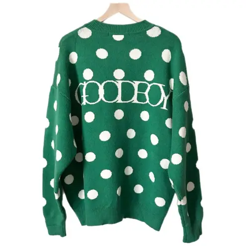 Goodboy Oversized Polka Dot Jumper Green 100% Cotton One Size Size undefined