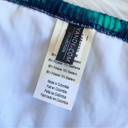 Yandy Two Piece Teal & Blue Tie Dye Bikini Set Adjustable Medium NEW WITH TAGS