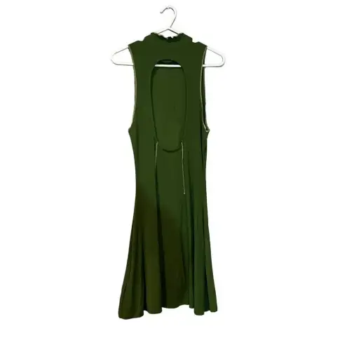 Urban Outfitters  Deja Seamed Ribbed Cutout Back High Neck Mini‎ Dress Size Large