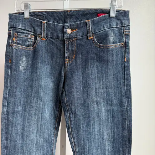 Seven7 sz 30 blue low rise boot cut denim jeans