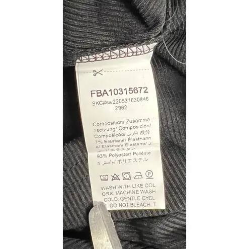 Black Ribbed Knit Dress Short Sleeve Crew Neck Casual Everyday XL SEE DESCRIPTI