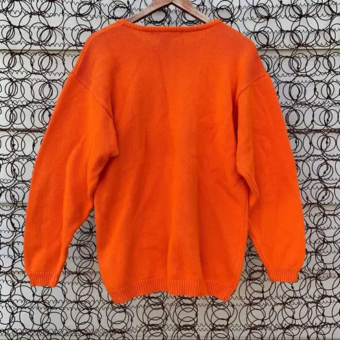 Vintage 80s IB Diffusion’s bright orange crewneck sweater Size L
