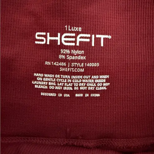 SHEFIT Boss V Cross Waist Seamless 7/8 Leggings Wine Plum Size 1 Luxe (1X/16) Purple