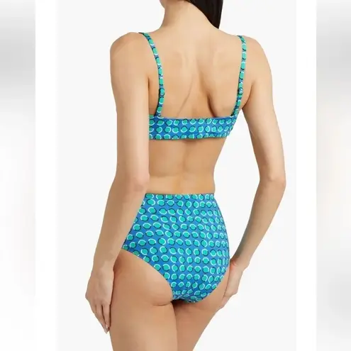 Solid & Striped The Roux Bikini Top Cobalt Blue Polka Dot