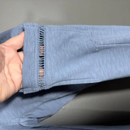 Onque Casual Women's Blue Jersey Knit Cozycore Cropped Sweatpants