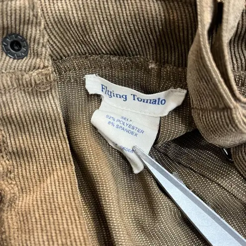 Flying Tomato  Brown Corduroy Wide Leg Overalls Size Medium - Image 7