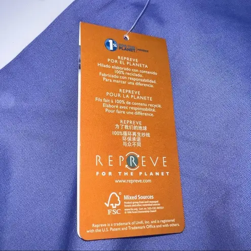 NWT Eco Generations by Cintas Blue Hospital Scrubs Top w/Short Sleeves Size 5XW