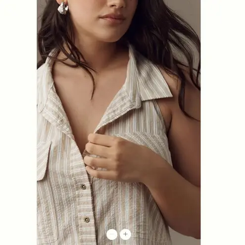 Pilcro Anthropologie Sleeveless Halter Swing Midi Dress