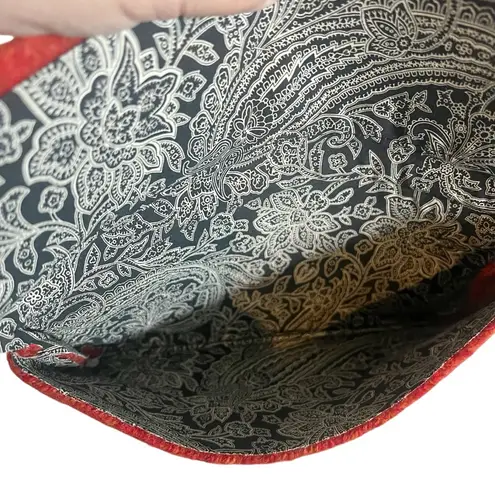 Handmade Orange Wool Clutch with Handmade Elephant Brooch OOAK Statement Piece