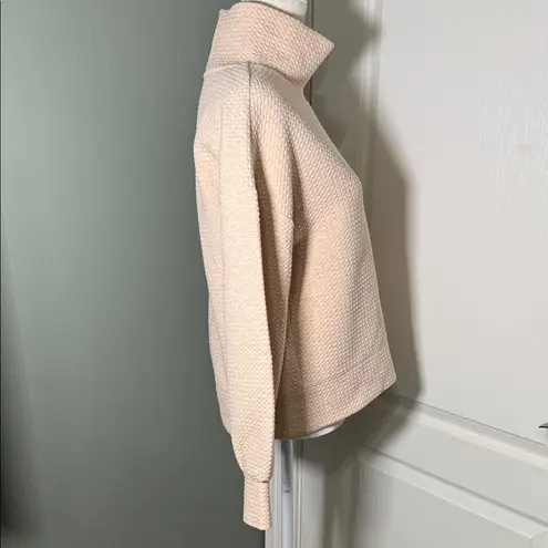 CALIA by Carrie Underwood Beige Cream peach Small Cozy Waffle Knit Sweatshirt Orange