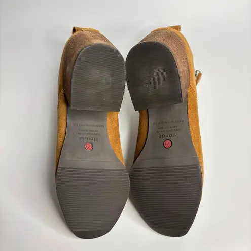 Blondo Siena Waterproof Suede Heeled Booties in Camel