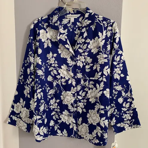 Miss Elaine 2-Piece Notch Collar Top and Pants Pajama Set