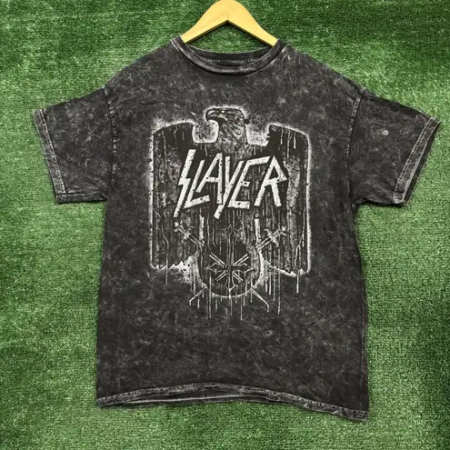 Slayer Eagle Statue Thrash Metal Band Mineral Wash T-Shirt Size Large